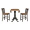 International Concepts Round 42 in W, 42 in L, 35.5 in H, Wood, Hickory/Washed Coal K45-42DPT-S102-2 - alternate 4